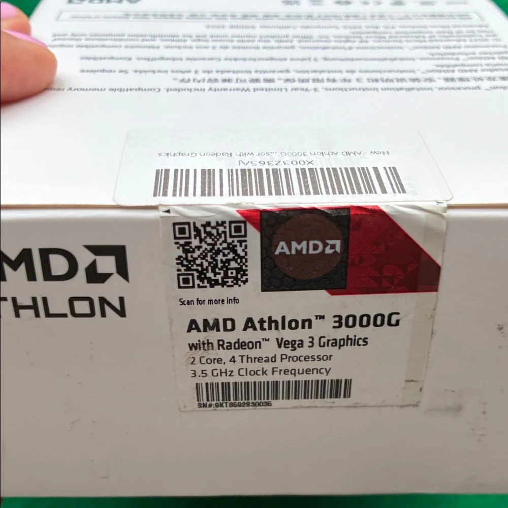 AMD Athlon Box with Black and Orange Design